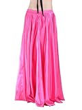 Dance Fairy Rose Red satin long skirt , waistband design soft comfortable suitable for all kinds dance