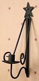 Wrought Iron,folk Star - Wall, Plate/candle Holder Sconce
