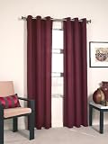 Review everydayhomeoutlet  / Burgundy Cotton Window Curtain Panel with Grommet Rod Pocket 84 Inch