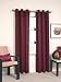 Burgundy Cotton Window Curtain Panel with Grommet Rod Pocket 84 Inch