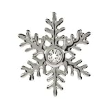 Sparkling CZ Elegant Sterling Silver Snowflake Pin