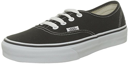 VANS Unisex Authentic Black Canvas VN000EE3BLK Mens 9.5, Womens 11