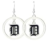 Detroit Tigers - MLB Floating Logo Hoop Earrings
