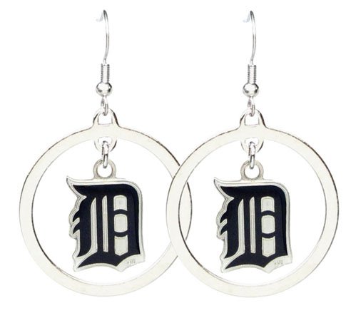 Detroit Tigers - MLB Floating Logo Hoop Earrings