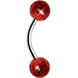 Red Ultra 5mm Ball Glitter Belly Ring