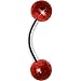 Red Ultra 5mm Ball Glitter Belly Ring
