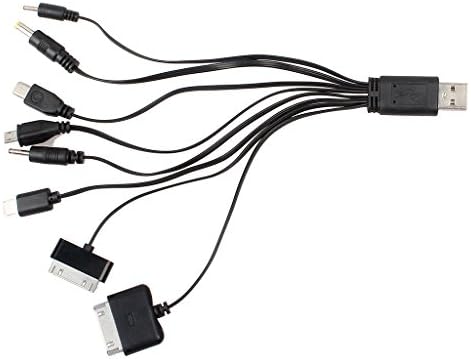 Jazza USB 8in1 Chager Cable For SAM Galaxy Tab/ IPAD/iPhone4S/ IPAD Mini/iPhone5/Mini USB/ Micro USB/ DC2.0/PSP/DC2.5/GPS