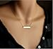 Ecloud ShopUS Exquisite Gold Bar Necklace Women Stylish Bright Necklace