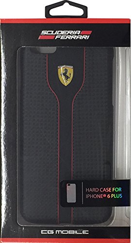 FERRARI Racing Cell Phone Case for iPhone 6+/6S+ - Retail Packaging - Black
