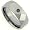 Tungsten Carbide Men's Ring Wedding Band 8MM Faceted All Polished Shiny In The Center Measures 3.31mm Center Stone-Black 0.08ct Diamond Comfort Fit (Available in Sizes 8 to 12) Size 8