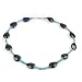 Necklace With Precious Stones - Genuine Emeralds and Sapphires Well Made in 925 Sterling silver. Total item weight 50.0g Length 19in