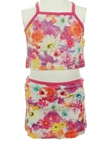 O'Neill Girls 2-6x Multi-colored Swim Set With Flowers
