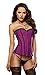 Dreamgirl Women's Ursula Reversible Corset and Thong Set