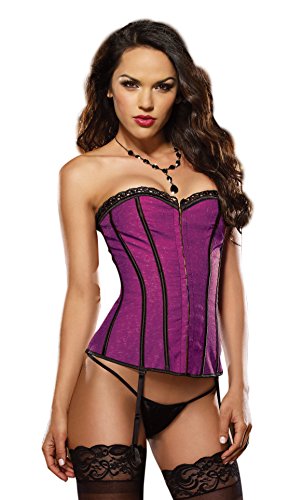 Dreamgirl Women's Ursula Reversible Corset and Thong Set