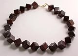 Image of Ladies natural gemstone collection cube necklace - Tiger Iron