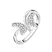 Fashion 925 Sterling Silver Jewelry Cute Butterfly Lovely Korean Party Ring