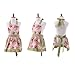 G2PLUS Lovely Classic Style Pink Floral Parent-Child Apron Women's Cooking or Baking Apron with 2 Pockets Mama & Kid Girl Apron Great Gift For Wife Daughters Ladies