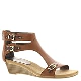 Aerosoles Women's Yet Another Dark Tan Leather Sandal 7.5 B - Medium