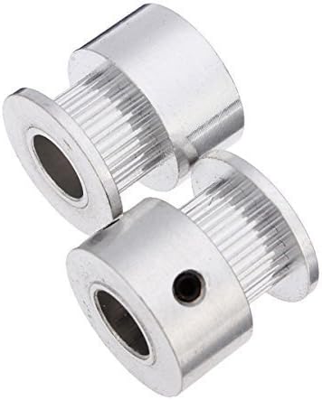 2Pcs Aluminum GT2 Timing Belt Pulley 20 Teeth 20T Bore 5mm Width 6mm for 3D Printer Prusa i3