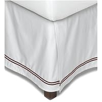 Pinzon 400-Thread-Count 100% Cotton Sateen Hotel Satin Stitch Full Bed Skirt, Bordeaux