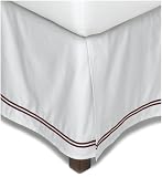 Pinzon Hotel Satin Stitch 400-Thread-Count Sateen California King Bed Skirt, Bordeaux