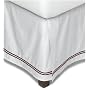 Pinzon 400-Thread-Count 100% Cotton Sateen Hotel Satin Stitch Queen Bed Skirt, Bordeaux