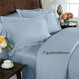 Rayon from BAMBOO Duvet cover Set - Queen size Blue 100% silky bamboo 3pc d ....