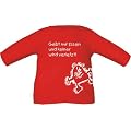 Baby / Kinder T-Shirt langarm mit Druck Gebt mir ESSEN und keiner wird verletzt / Gr��e 60 - 152 in 6 Farben