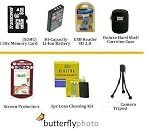 Accessory Kit For The Samsung DualView TL225 TL220 TL90 Digital Camera Includes 8GB Micro SD Memory, Card Reader, SLB-07A Battery, Hard Shell Case + Grripster Mini Tripod + More