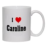 I Love Heart Caroline Mug for Coffee Hot Beverage (choice of sizes and colors) by T-ShirtFrenzy