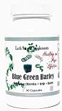 Blue Green Barley * 90 Capsules 1200 Mg w/ Barley Juice Powder, Kelp, Chlorella, Spirulina - Earth Natural !!!
