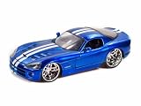 2008 Dodge Viper SRT10 1/24 Metallic Blue w/White Stripes