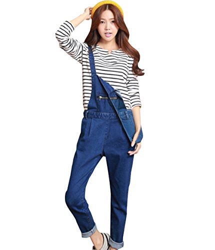 【ARINCO】 サルペット デニム 生地 伸縮 あり レディース S M L シンプル コンサバ マニッシュ ボーイッシュ ジャンプスーツ