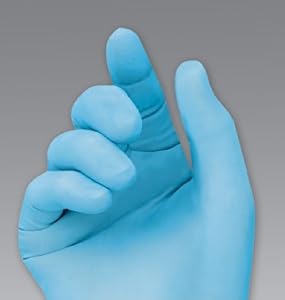 Cardinal Health Esteem 8897N Tru-Blu Nitrile Stretchy Powder Free Latex Free Examination Gloves, Size Medium (Case of 1000)