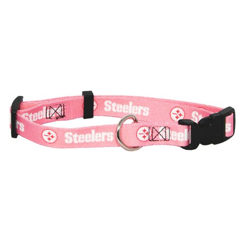 Hunter MFG Pittsburgh Steelers Pink Dog Collar, Small