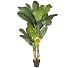 TWO Pre-Potted Trees in One Pot 7' + 5' Artificial Banana Tropical Trees with Fruits