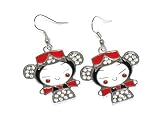 Crystal cartoon character pucca earrings Jewelry