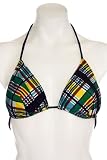 Shoshanna Madras Plaid Triangle Bikini Top, B/C Cup