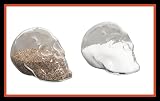 Glass Skull Salt and Pepper 2pc set Halloween Decor