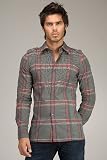 Diesel - Diesel Seraphiamo Red Grey Plaid Shirt