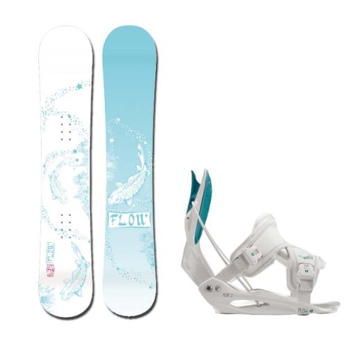 Flow Venus Damen Snowboardset + Flow Flite 2 Softbindung Snowboardbindung white Modell 2008