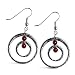 Sterling Silver Carnelian Circle of Life Double Hoop Earrings