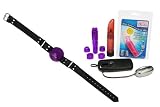 2" Purple Ball Gag With Buckle Bundle - Adult Toy Sex Kit