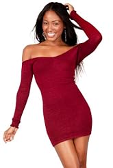 Sexy Stretchy Cocktail Acrylic/Nylon/Spandex/Knit Sweater Bodycon Dress/Mini Dress 