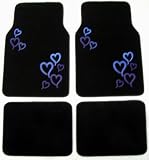 41nDWQncgkL. SL160  Blue Hearts Front & Rear Carpet Car Truck SUV Floor Mats