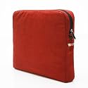 Compaq Presario CQ60-220US 15.6-Inch Laptop Faux Suede Protective Sleeve with Shoulder Strap and Pocket - Tomato Red