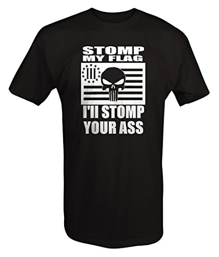 STOMP My Flag Your Ass American Punisher 3% Biker T shirt - Xlarge
