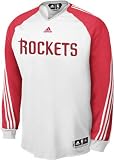 Houston Rockets adidas White On-Court Long Sleeve Shooting Shirt