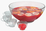 Anchor Hocking Presence 18-Piece Punch Bowl Set: 7-Quart Punch Bowl, 8 Punch Cups, 8 Cup Hooks and Ladle.