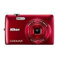 Nikon Coolpix S4300 Digitalkamera (16 Megapixel, 6-fach opt. Zoom, 7,6 cm (3 Zoll) Display, bildstabilisiert) rot